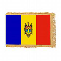 Republic of Moldova Fringed Flag with Pole Hem