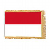 Principality of Monaco Fringed Flag with Pole Hem