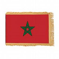Kingdom of Morocco Fringed Flag with Pole Hem