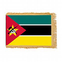 Republic of Mozambique Fringed Flag with Pole Hem