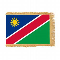 Republic of Namibia Fringed Flag with Pole Hem