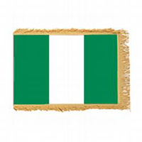 Federal Republic of Nigeria Fringed Flag with Pole Hem