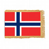 Norway Fringed Flag with Pole Hem