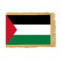 Palestinian National Authority Fringed Flag with Pole Hem
