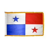 Panama Fringed Flag with Pole Hem