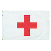 Red Cross Nylon Flag (3 ft. x 5 ft.), FREDC35
