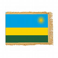 Rwanda Fringed Flag with Pole Hem
