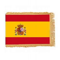 Spain Government Fringed Flag with Pole Hem, FBPP0000012233