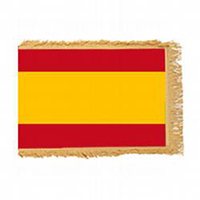 Spain Fringed Flag with Pole Hem