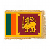 Socialist Democratic Republic of Sri Lanka Fringed Flag with Pole Hem