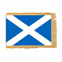 Scotland (St. Andrews Cross) Flag with Fringe and Pole Hem
