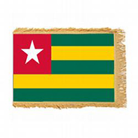 Togolese Republic Fringed Flag with Pole Hem