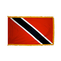 Republic of Trinidad & Tobago Fringed Flag with Pole Hem