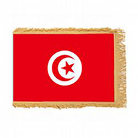 Tunisian Republic Fringed Flag with Pole Hem