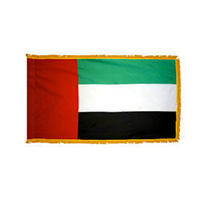 United Arab Emirates Fringed Flag with Pole Hem