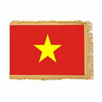 Socialist Republic of Vietnam Fringed Flag with Pole Hem