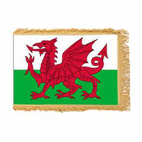 Wales Fringed Flag with Pole Hem