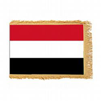 Yemen Fringed Flag with Pole Hem