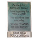 God Bless Police Officers Mini Plaque, GANER54184