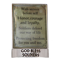 God Bless Soldiers Mini Plaque, GANER54185