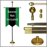Gonfalon Ceremonial Banner Pole Kits