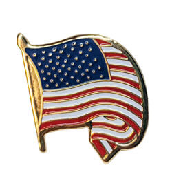 American Flag Lapel Pin (Waving), GPIN573