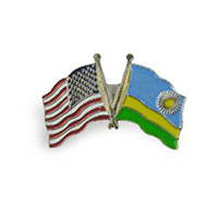 Rwanda and US Flag Lapel Pins, GPINUSRWAN
