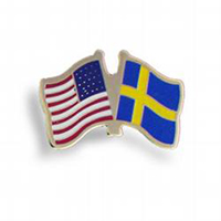 Sweden and US Flags Lapel Pins, GPINUSSWED