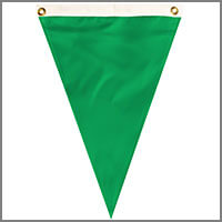 Single Pennants with Greens