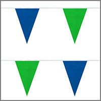Assorted Color String Pennants with Green