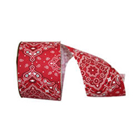 Red Bandana Cotton Ribbon GRIBBON77263