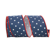 Mini Star Blue Cotton Ribbon GRIBBON77302M