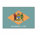 Delaware Flag Decal (3-1/2 in. x 5 in.), III432