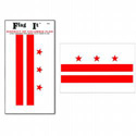 District of Columbia Flag Decal (3-1/2 in. x 5 in.)