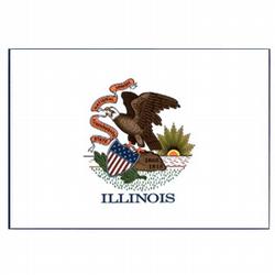 Illinois Flag Decal (3-1/2 in. x 5 in.), III438