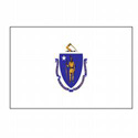 Massachusetts Flag Decal (3-1/2 in. x 5 in.), III446
