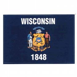 Wisconsin Flag Decal (3-1/2 in. x 5 in.), III475