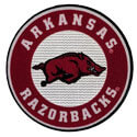 Arkansas Razorbacks Bullseye Flocked Decal, J41167