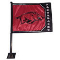 Arkansas Razorbacks Running Hog Shield Car Flag, J80230