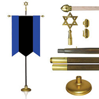 Star of David Pole Kit for Ceremonial Banner