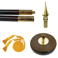 Mahogany 8 ft Pole Kit for Military, State & World Flags, K35SM
