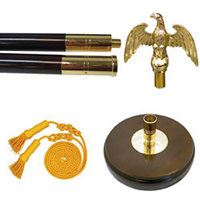 Mahogany 8 ft Pole Kit for United States Flag, K35XM