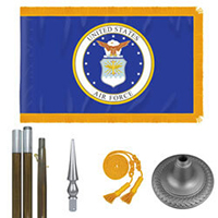 Oak And Chrome Air Force Flag Kit