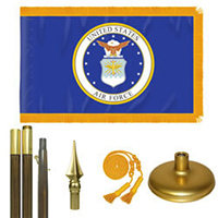 Oak And Brass Air Force Flag Kit