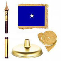 Air Force Brigadier General Flag Kit - Oak And Brass