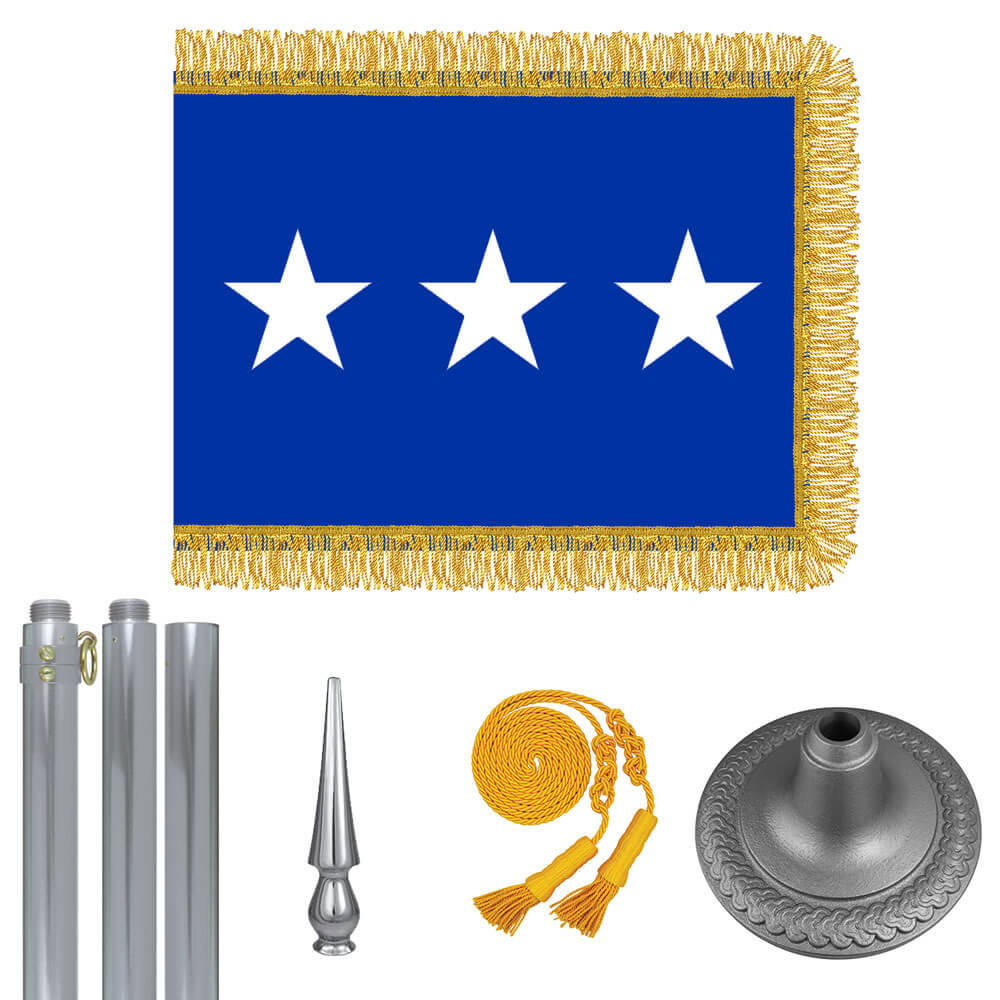 Chrome Air Force Lt. General Flag Kit, FBPP0000009425