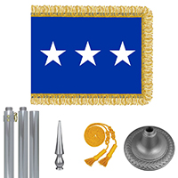 Chrome Air Force Lt. General Flag Kit