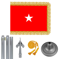 Chrome Army Brigadier General Flag Kit