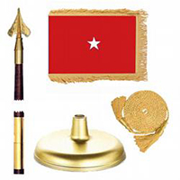 Oak And Brass Army Brigadier General Flag Kit