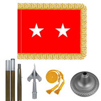 Oak And Chrome Army Major General Flag Kit